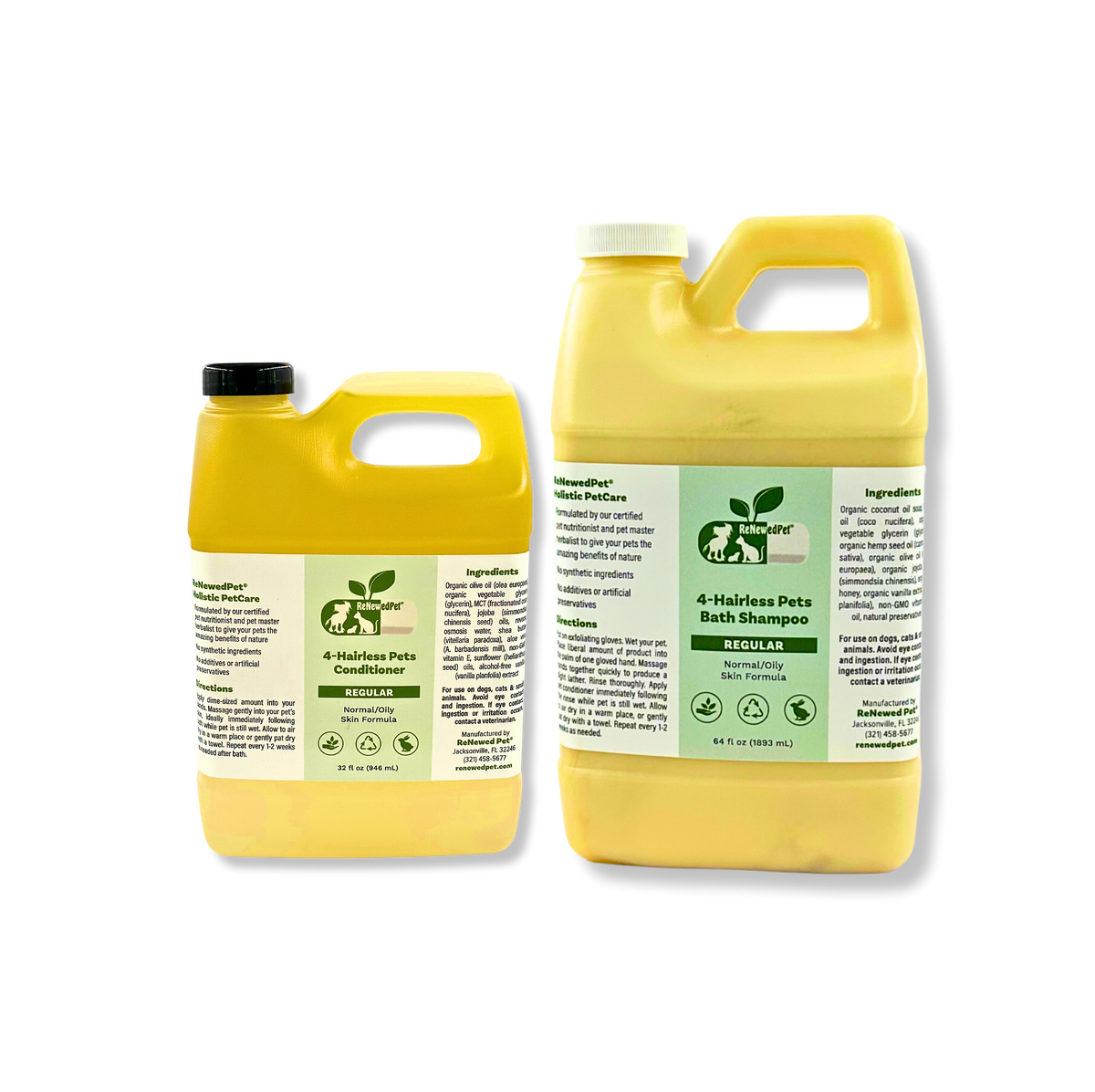 4-HAIRLESS PETS PETS REGULAR SHAMPOO & CONDITIONER