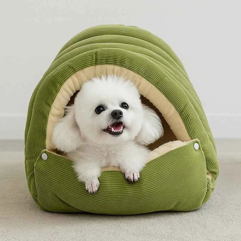 Kawaii Winter Plush Cat Cave Bed