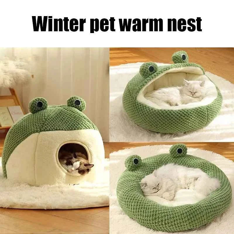 Kawaii Frog Shape Pet Nest