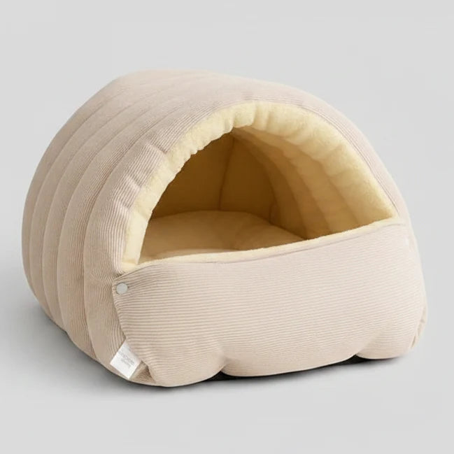 Kawaii Thermal Plush Pet Cave Bed