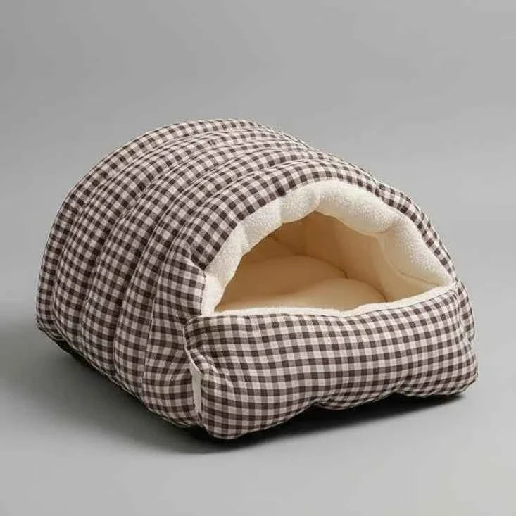 Kawaii Thermal Plush Pet Cave Bed