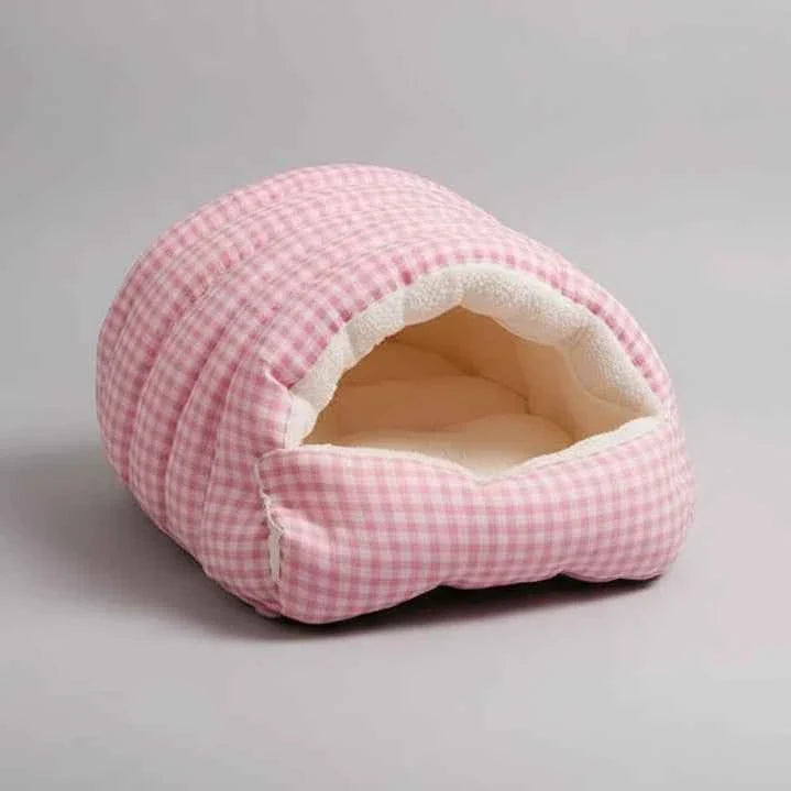 Kawaii Thermal Plush Pet Cave Bed