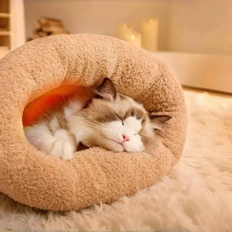 Kawaii Winter Plush Cat Sleeping Bag