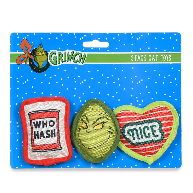 Dr. Seuss Grinch Catnip Plush Cat Toys, 4 inches, 3 Pack