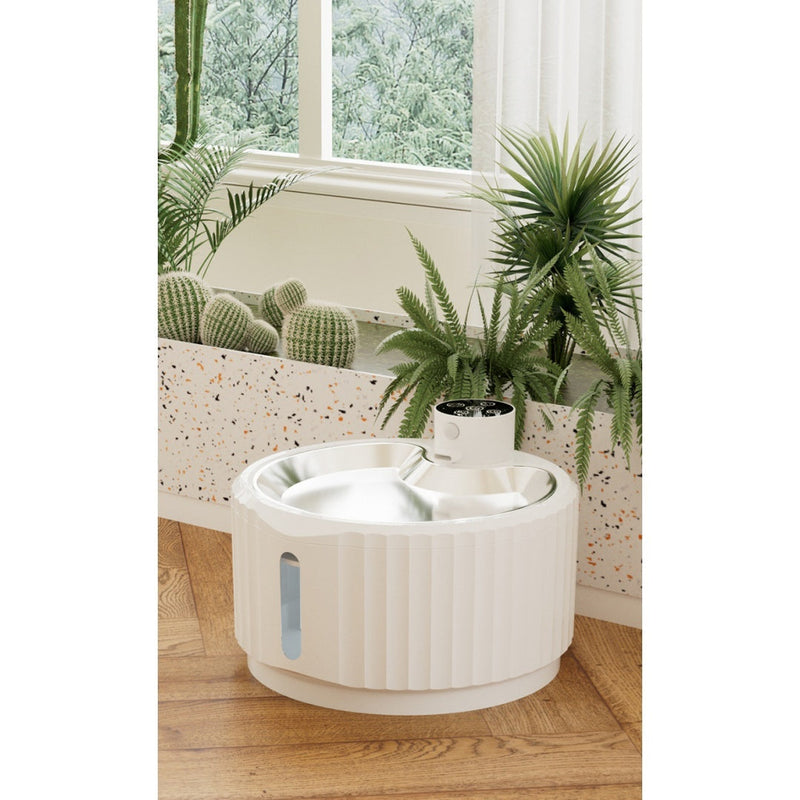 Sensor-Activated Stainless Steel Pet Water Fountain