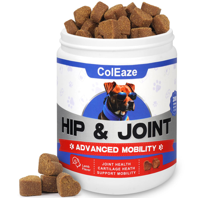 ColEaze Glucosamine Joint Supplement for Dogs, Lamb Flavor, 200 Count