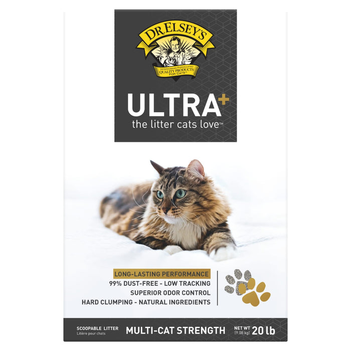 Dr. Elsey’s Ultra+ Unscented Clumping Cat Litter, 20 lb