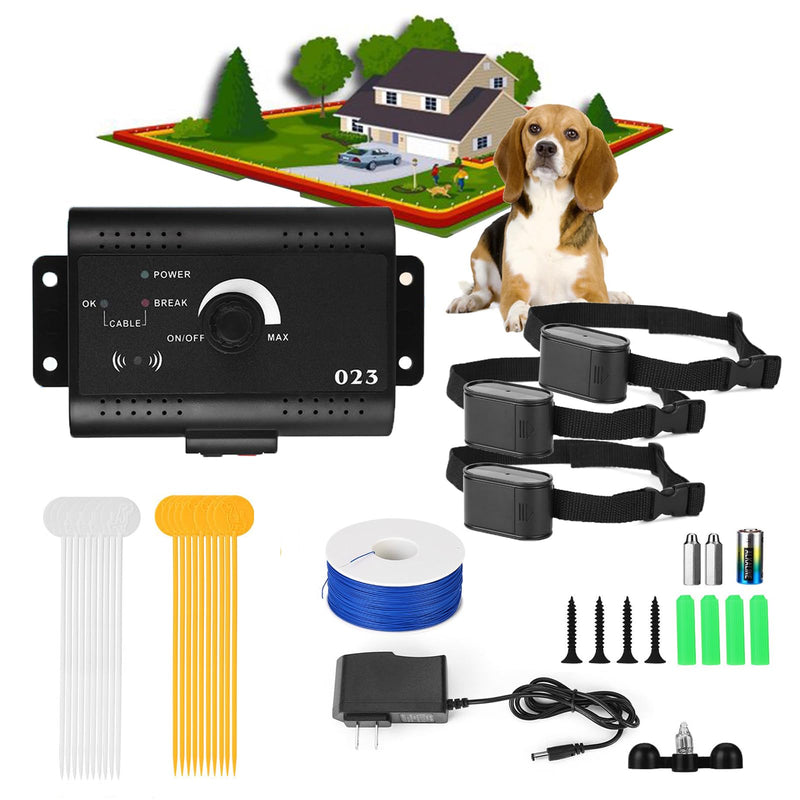 HOFCIOYT Electric Dog Fence System, 984-ft Wire, 3-Dog Option