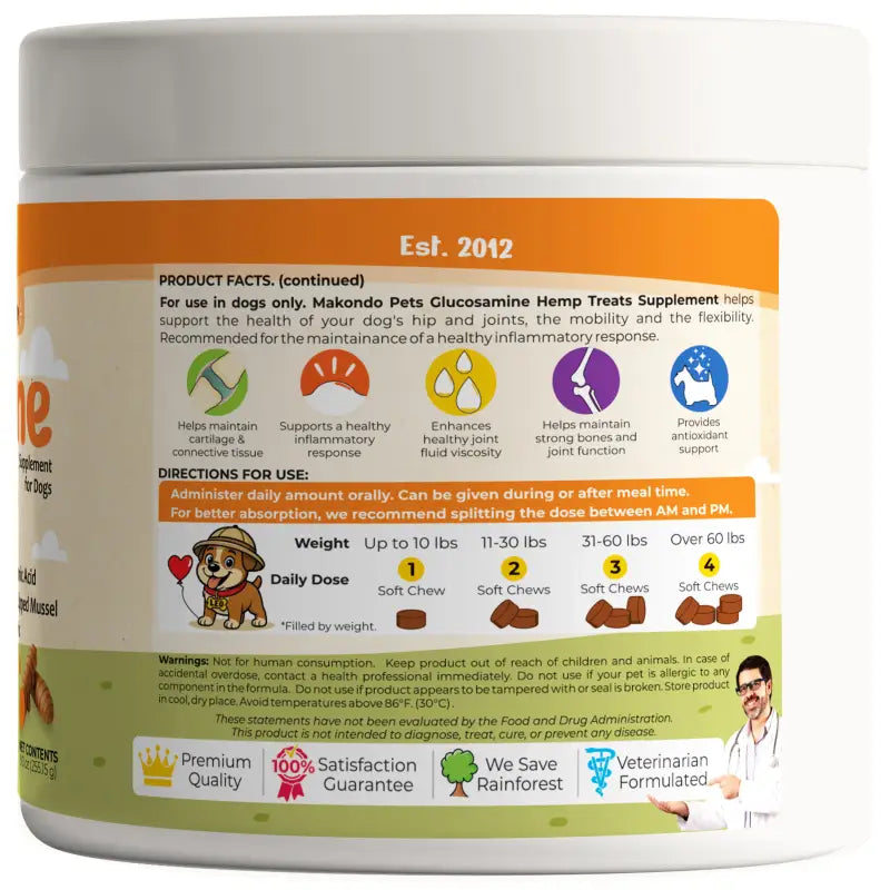 Glucosamine for Dogs | 120 Soft Chews