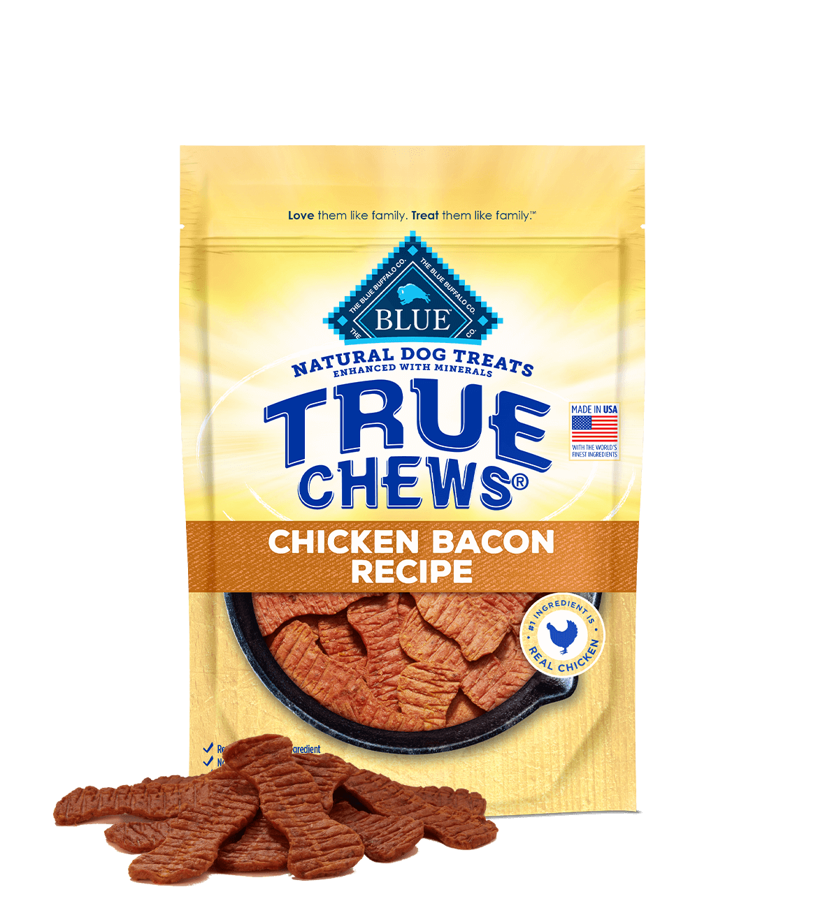 Blue Buffalo True Chews Premium Chicken and Bacon Dog Treats (12oz)