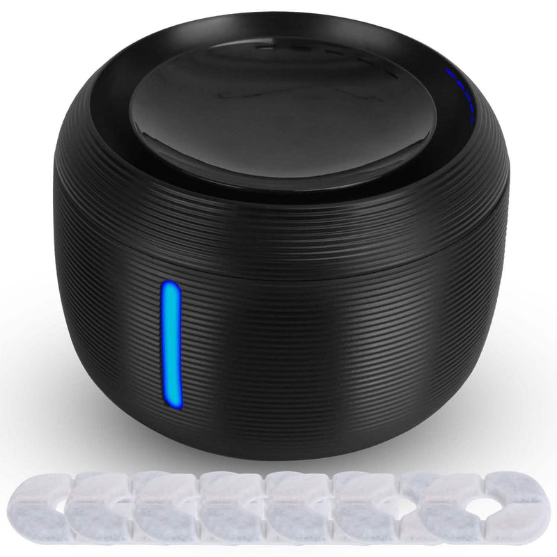 Pet Water Fountain with LED Light & 7 Replacement Filters