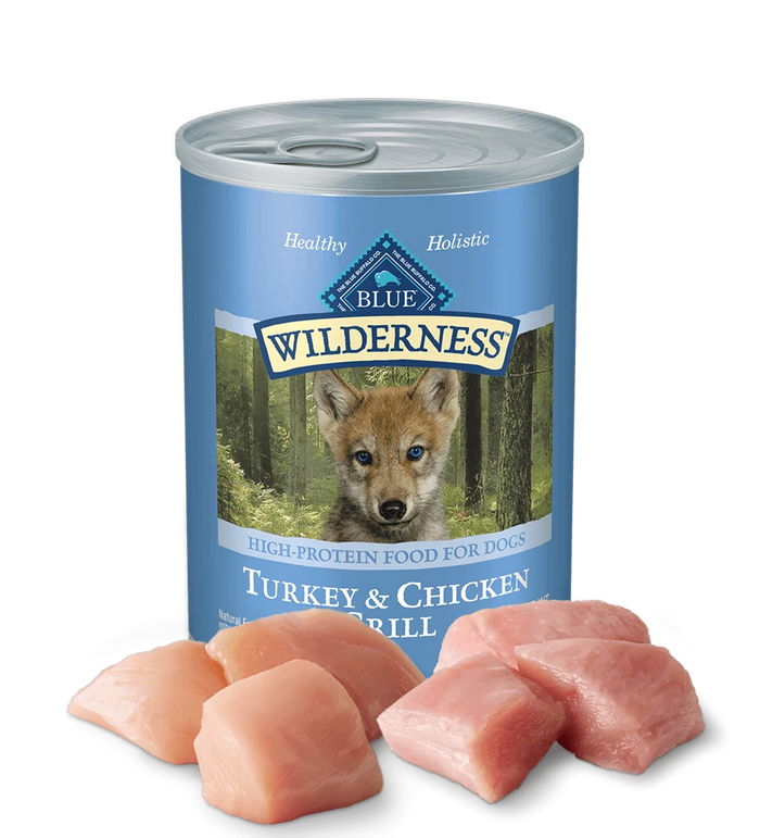 Blue Buffalo Wilderness Puppy Turkey & Chicken Grill Wet Dog Can (12.5oz)